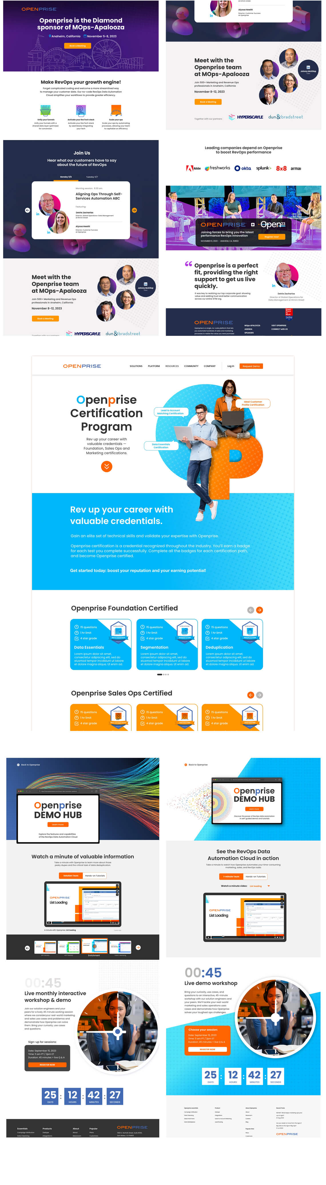 OPENPRISE EVENT LANDING PAGES